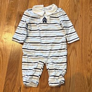Jack by BB Dakota Navy Striped Kids One Piece